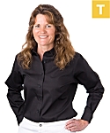 Womens Teflon Dress Shirt, Long Sleeve