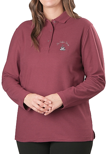 Womens Silk Touch Sport Shirt, Long Sleeve