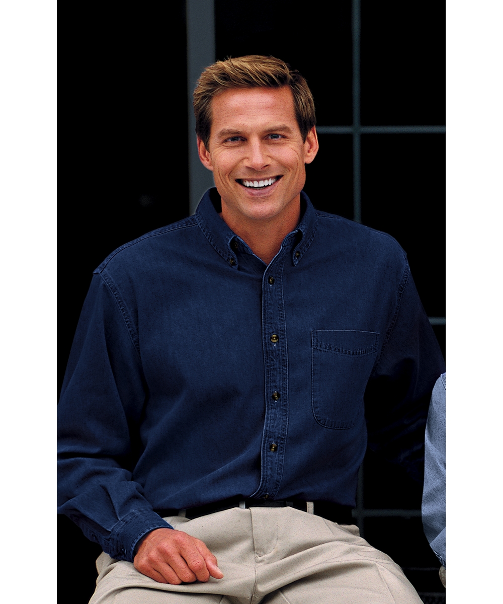 Mens Denim Shirt, Long Sleeve