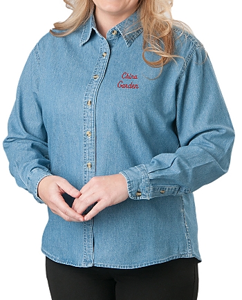 Womens Denim Shirt, Long Sleeve