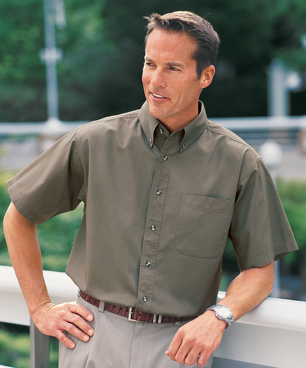 Mens Twill Shirt, Short Sleeve