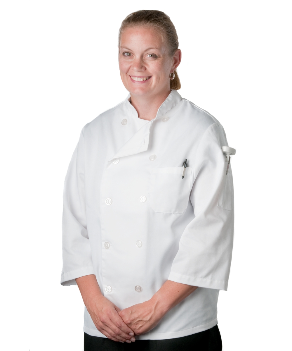 White Classic 3 4 Sleeve Chef Coat