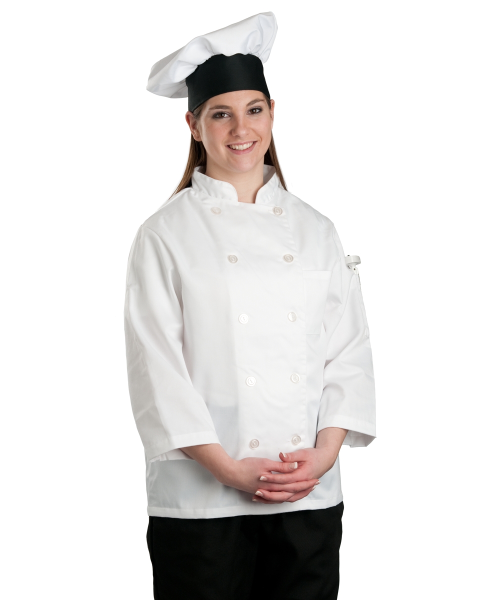 White Classic 3 4 Sleeve Chef Coat