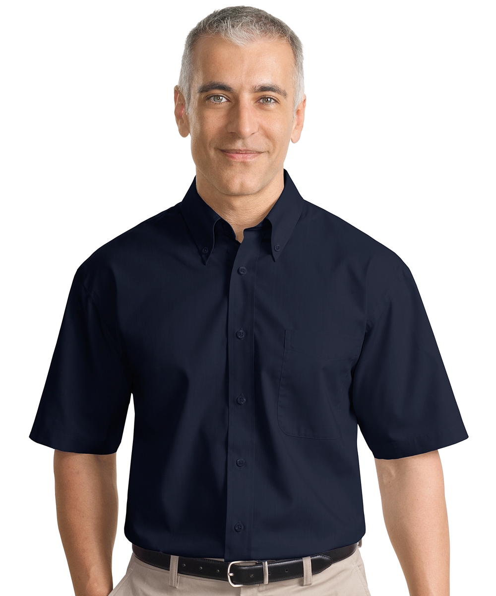 Mens Short Sleeve Lightweight Poplin Shirt