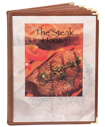 Book 5 Cafe Menu Cover, 8.5x11, Glossy (Letter Size)