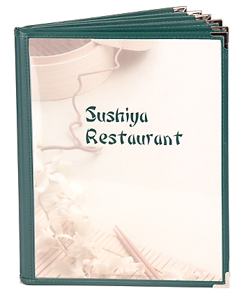 Book 6 Cafe Menu Cover, 8.5x11, Glossy (Letter Size)