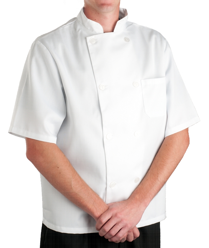 White Value Short Sleeve Chef Coat