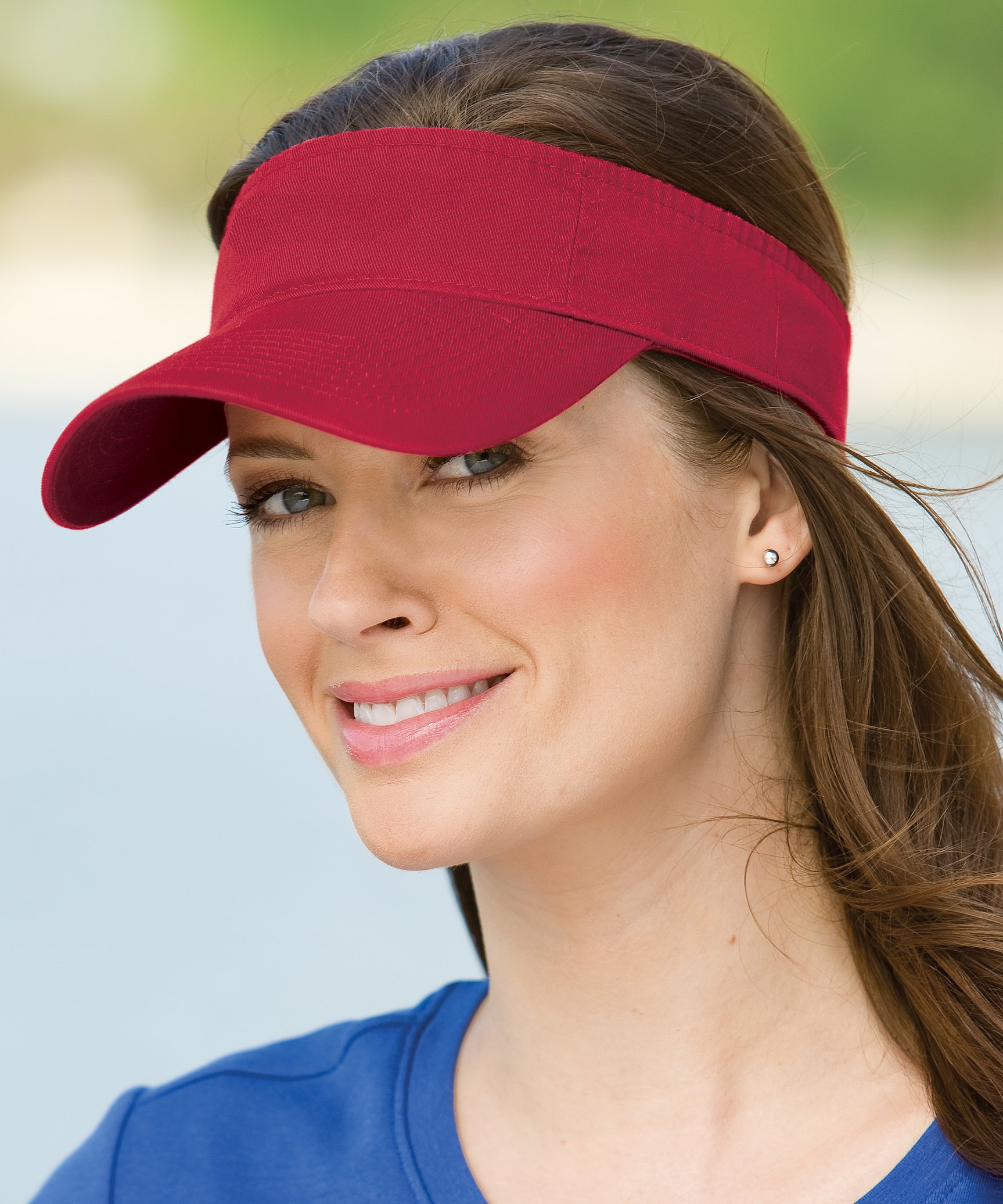 Fashion Visor With Curved Bill