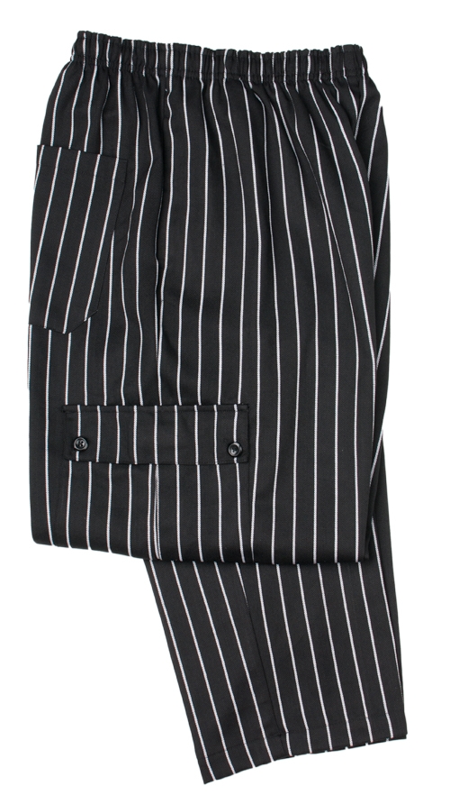 Chalk Stripe Cargo Style Chef Pant