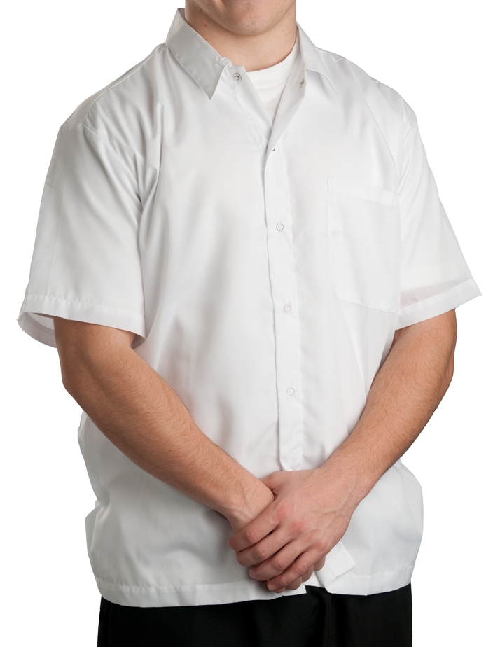 Cook Shirt White Snap, Clearance