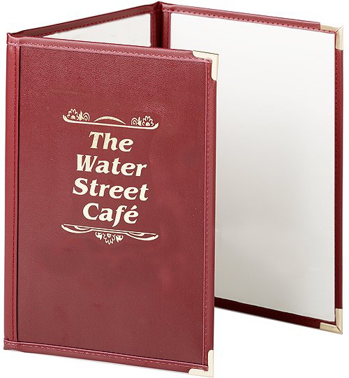 Triple Pocket Fine Cafe Menu Covers