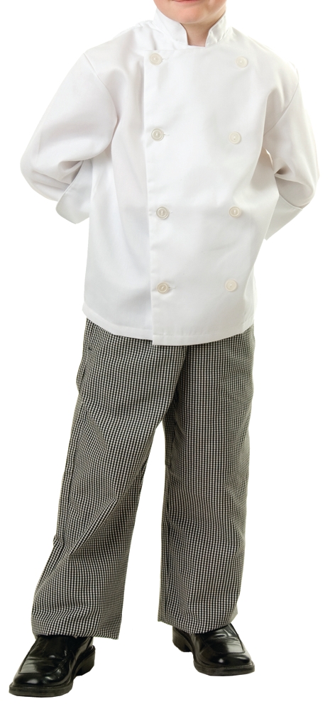 Child Classic White Long Sleeve Chef Coat