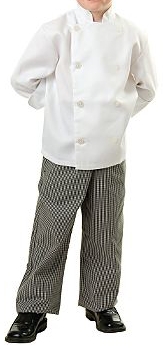 Child Classic White Long Sleeve Chef Coat