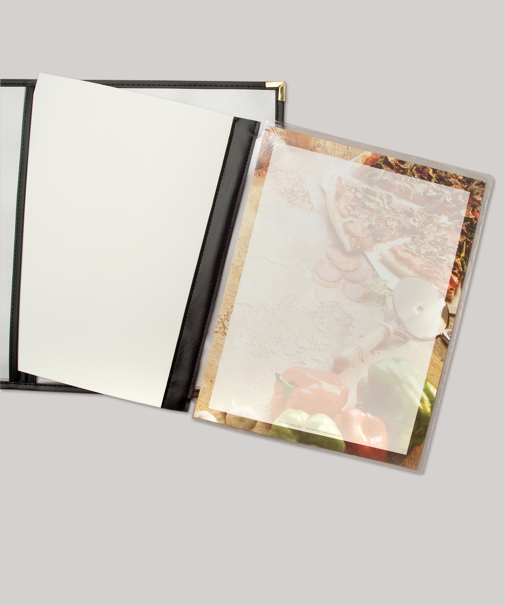 Extra Menu Pocket, 8.5x11 on 11 inch Chipboard
