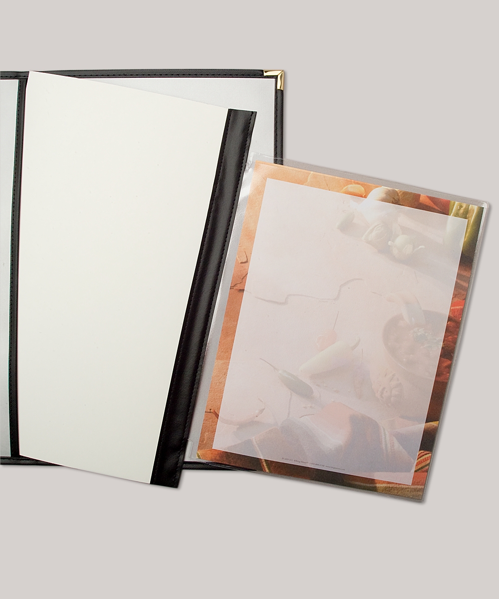 Extra Menu Pocket, 8.5x11 on 14 inch Chipboard
