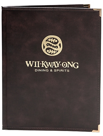 Double Pocket Imitation Leather Menu, 8.5x11, Glossy (Letter Size)
