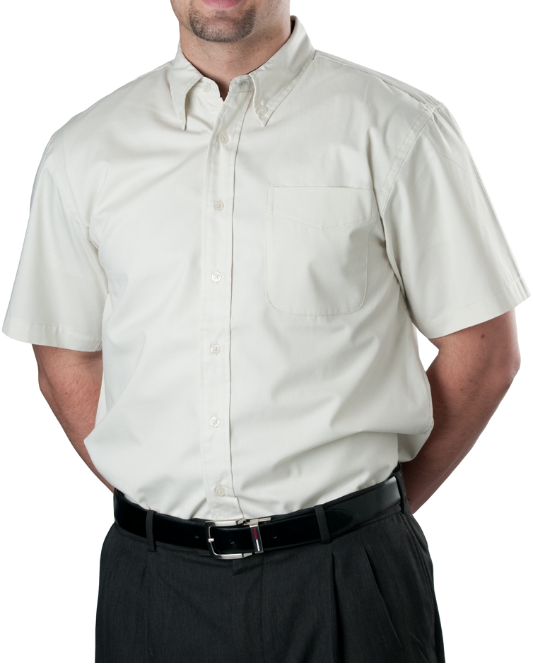 Mens Wrinkle Resistant Dress Shirt, Short Sleeve, Clearance