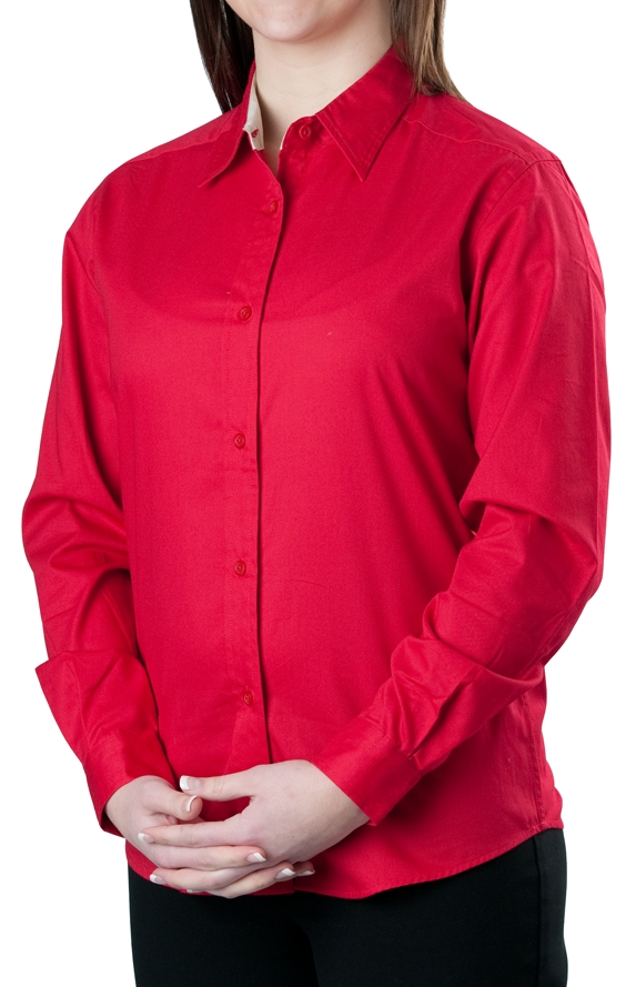 Womens Wrinkle Resistant Dress Shirt, Long Sleeve, Clearance