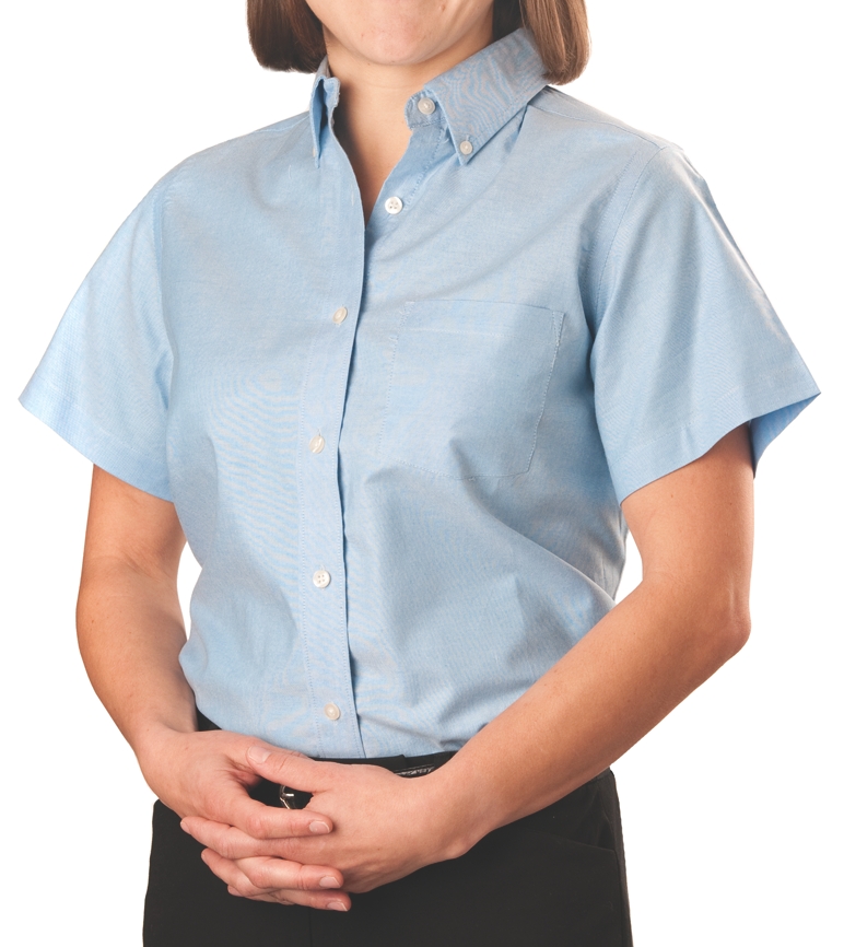 Womens Short Sleeve Oxford Shirt