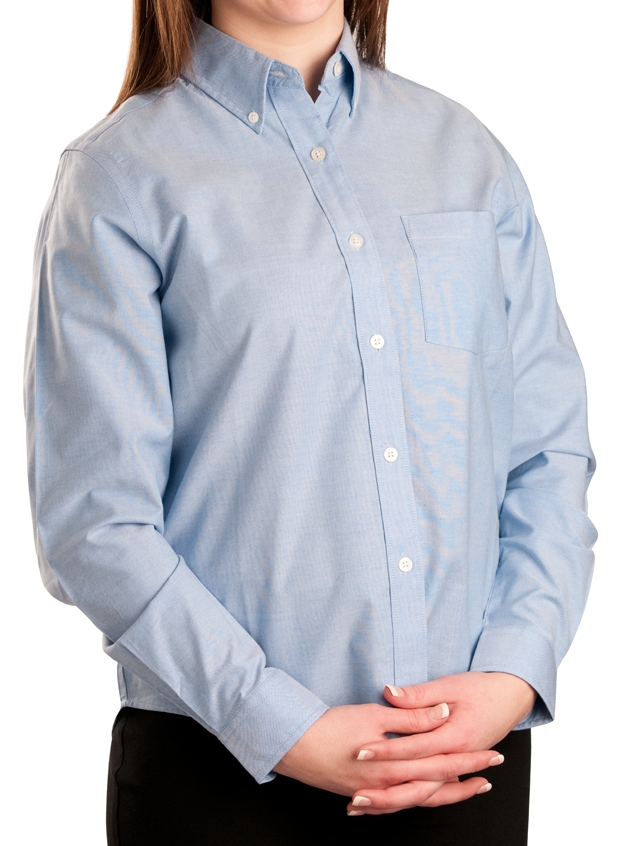 Womens Long Sleeve Oxford Shirt