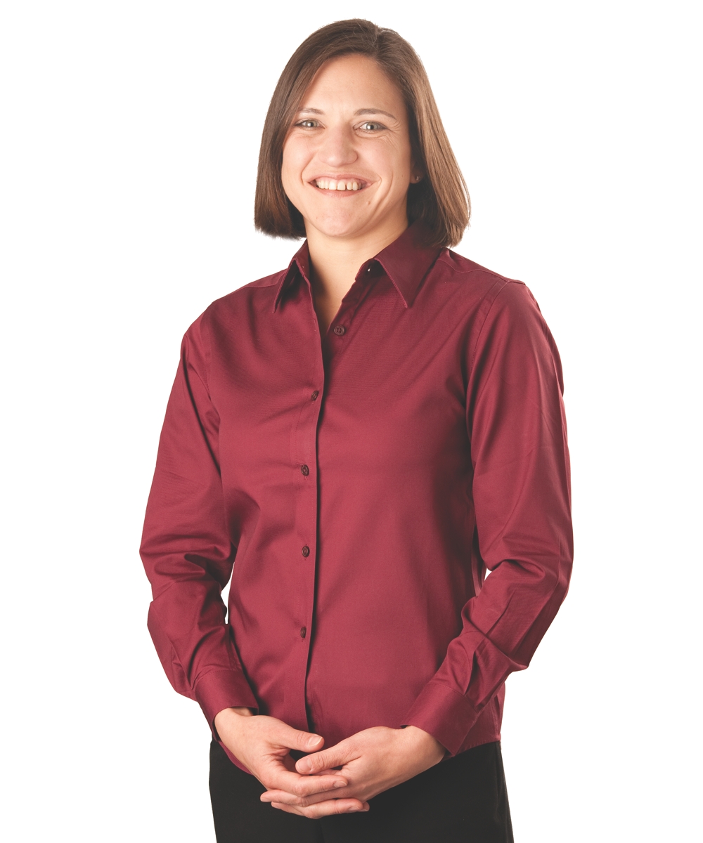 Womens Teflon Dress Shirt, Long Sleeve