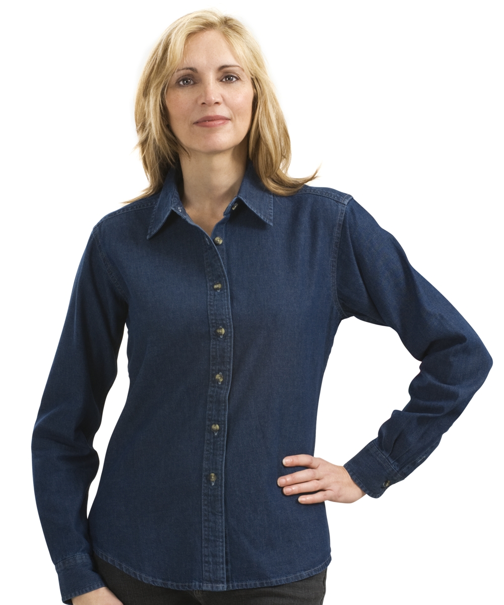 Womens Denim Shirt, Long Sleeve