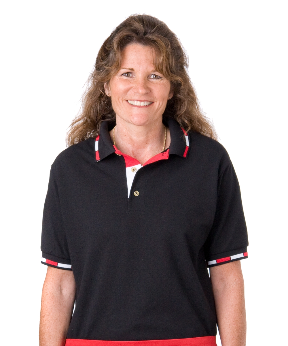 Unisex Pique Knit with Color Block Trim and Placket