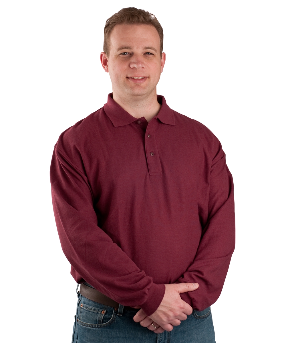 Mens Silk Touch Sport Shirt, Long Sleeve
