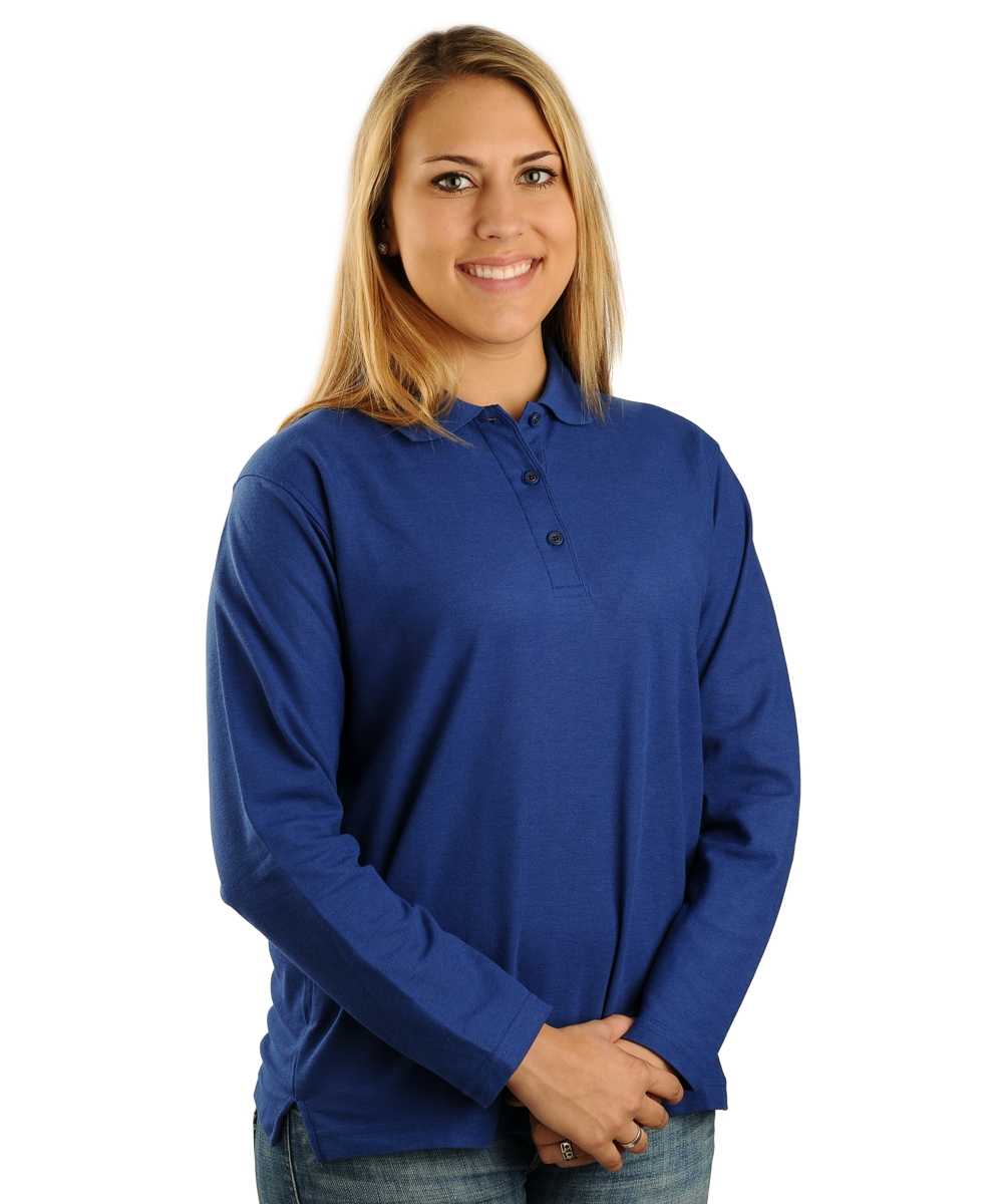Womens Silk Touch Sport Shirt, Long Sleeve