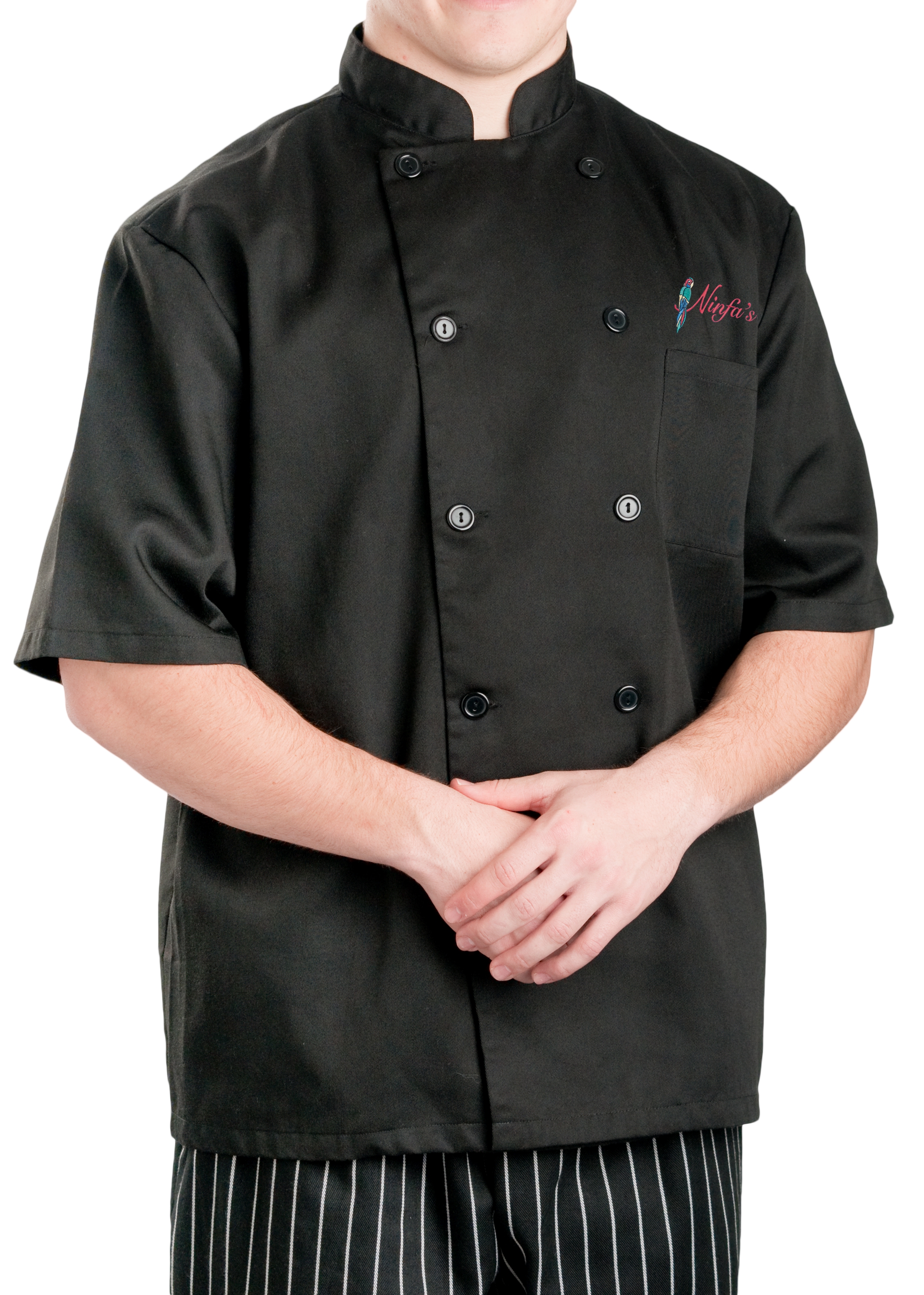 Black Short Sleeve Chef Coat