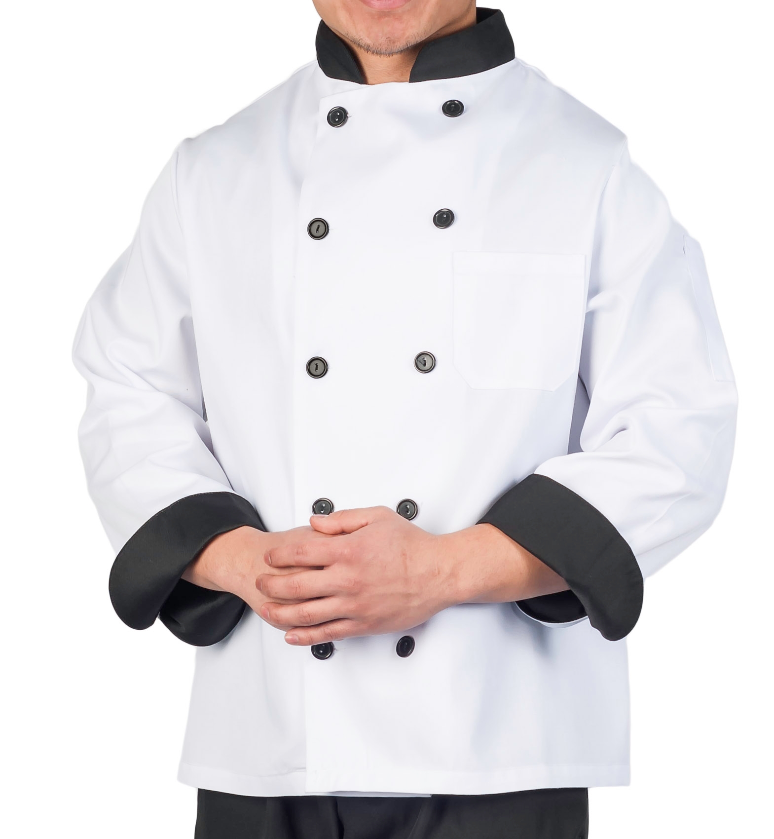 Black Contrast Chef Coat