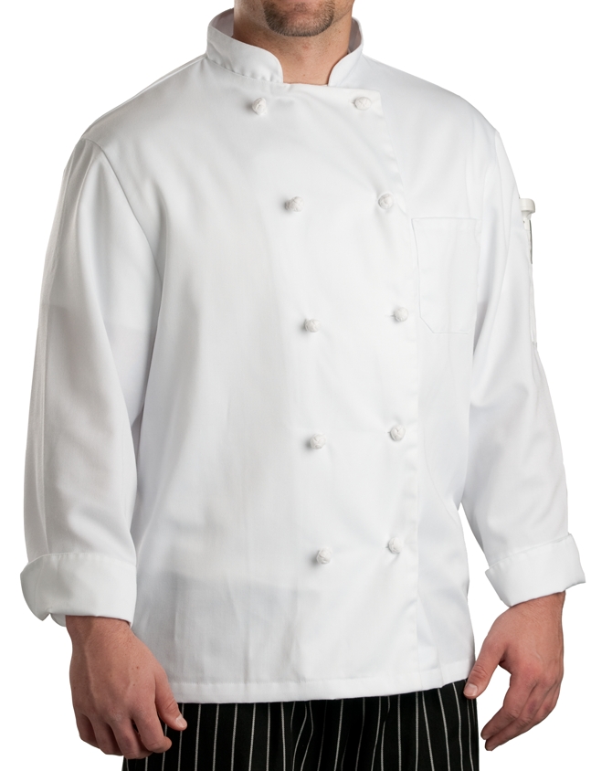Knot Button Long Sleeve Chef Coat