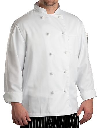 Knot Button Long Sleeve Chef Coat