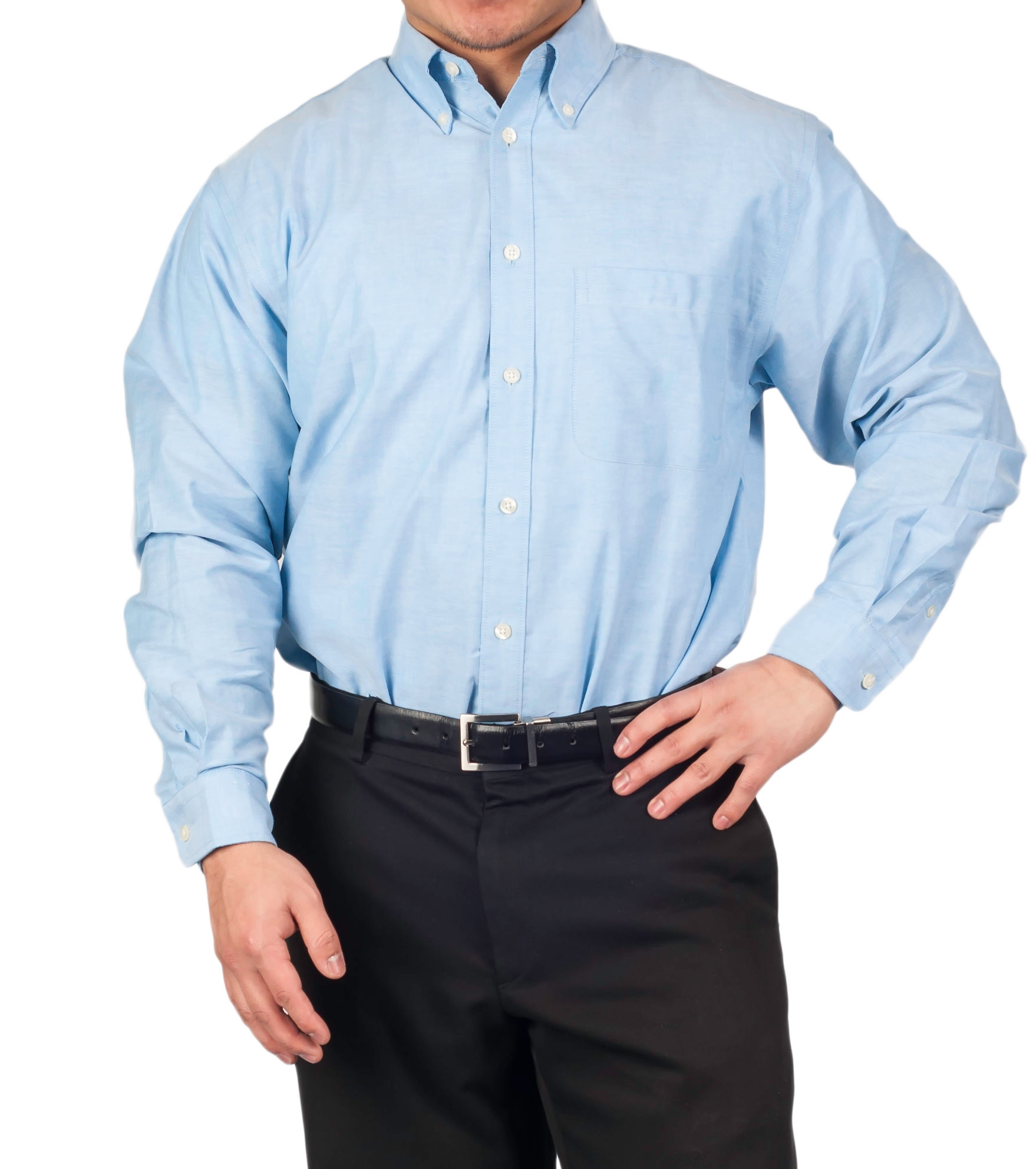 Mens Long Sleeve Oxford Shirt