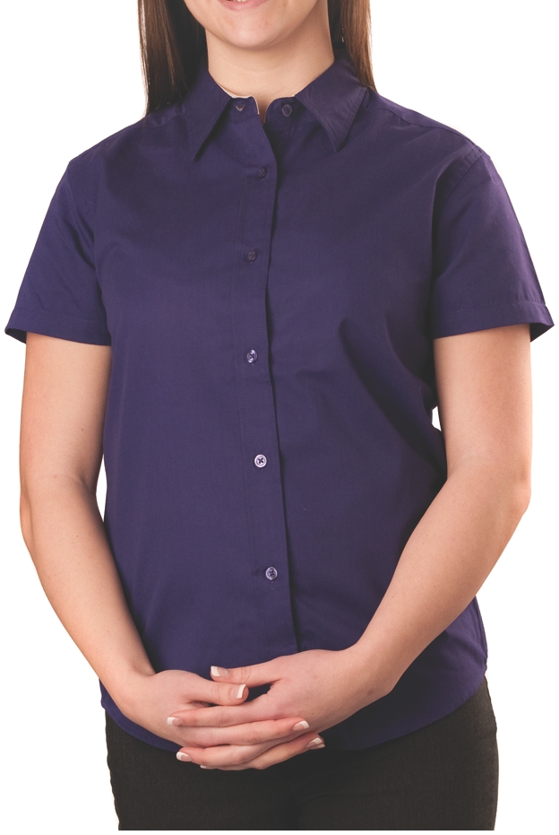Womens Wrinkle Resistant Dress Shirt, Short Sleeve
