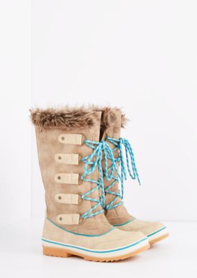 lace up duck boots with fur