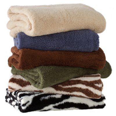 Feather Soft Throw Chestnut with White Ribbon.  Ends: May 24, 2012 1:26:00 AM CDT