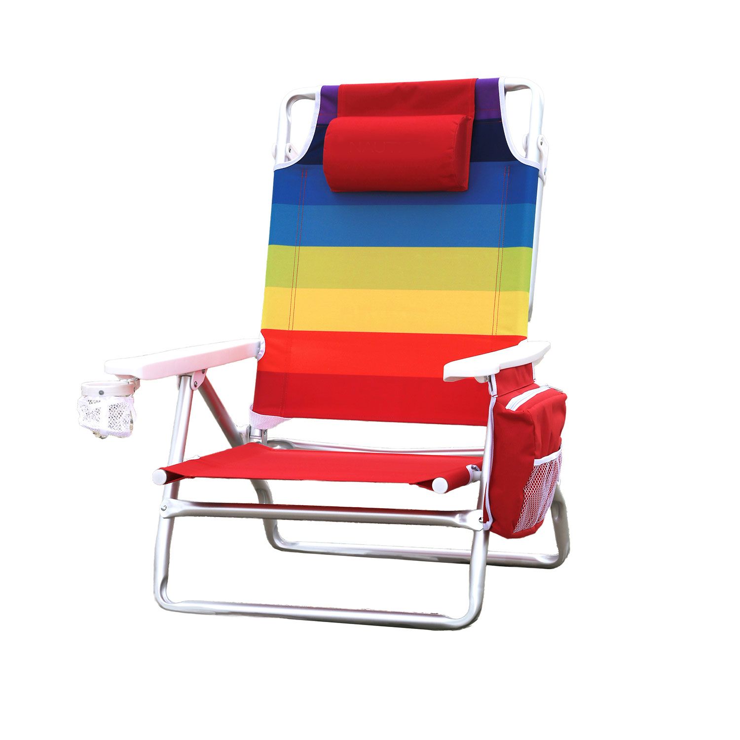 Nautica Rainbow Beach Chair 5 position recline up to 300 pounds