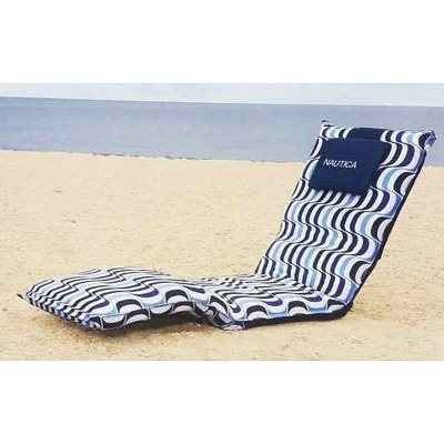 Nautica Deluxe Beach Mat Red Blue/White Wavy | eBay