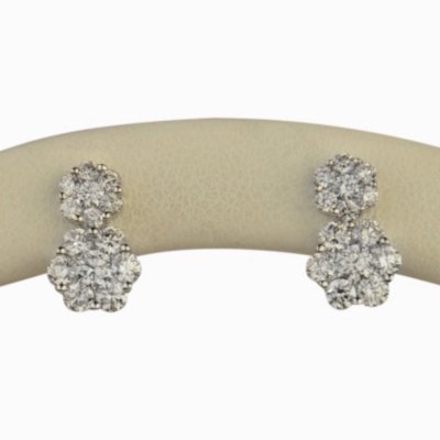 Diamond Earrings Invisible-Set Drop