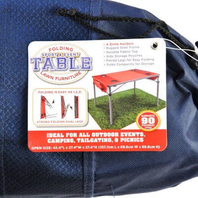 Folding Outdoor Table - Blue