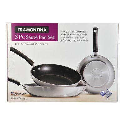 Tramontina 3 Pc. Saute Pan Set - Silver