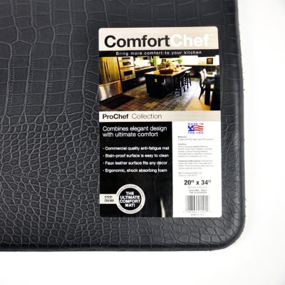 ComfortChef ProChef Collection Kitchen Mat - Crocodile - Black