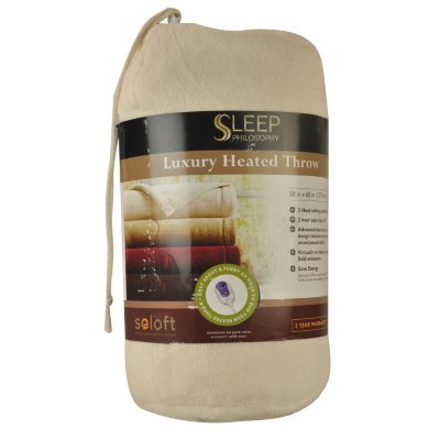 Heated Electric Throw - 50" x 60" - Ivory.  Ends: May 24, 2012 1:05:00 AM CDT