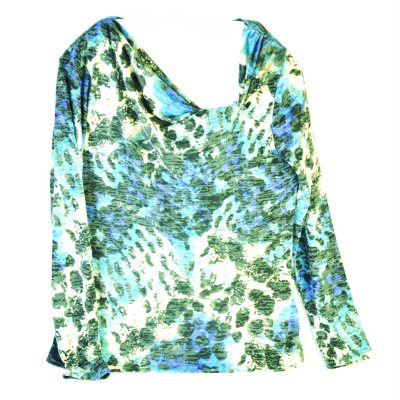 Chaus Long-Sleeved Medium Burnout Ladies’ Top - Blue