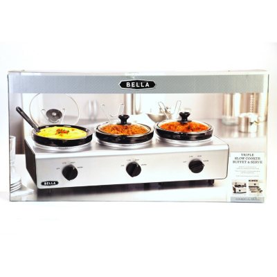 Bella Triple Slow Cooker - Silver