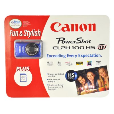 Canon ELPH 100 HS 12 MP Digital Camera - Blue