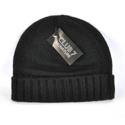 Club 7 Men's Knit Hat - Black