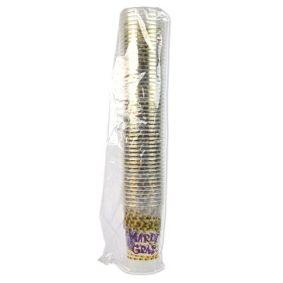 Mardi Gras 16 0z. Throw Cup (50 count) - Yellow