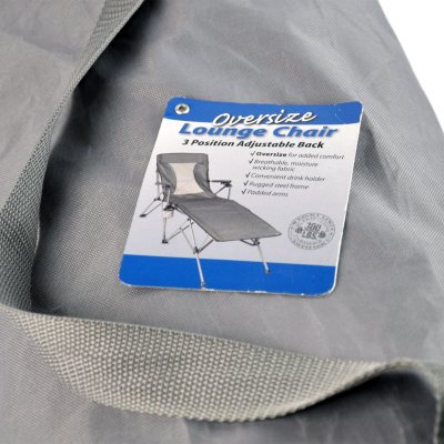 Folding Lounge Chair with Padded Arm Rests - Gray.  Ends: May 19, 2013 8:05:00 AM CDT